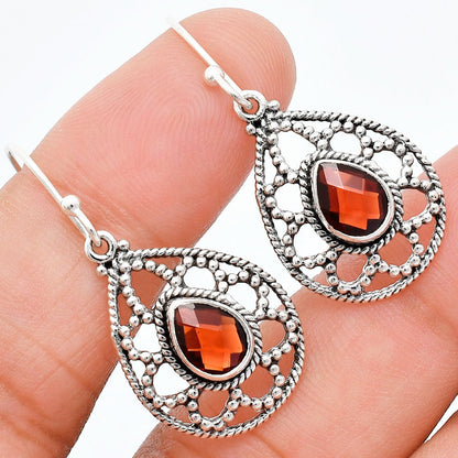Natural Gemstones Pear Shape 925 Sterling Silver Earrings Jewelry E-1251 AGE1010